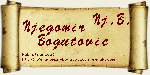 Njegomir Bogutović vizit kartica